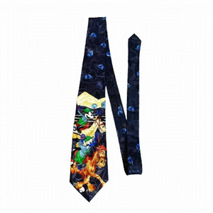 Disney Mickey and Donald Duck On Horse Back Neck Tie